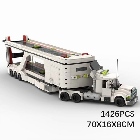 LT 3 Car Transport Big Rig Truck Model Building Blocks MOC-50003 Bricks Toys Set 1441pcs