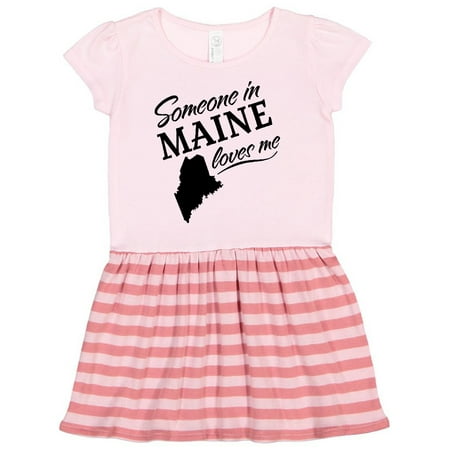 

Inktastic Someone in Maine Loves Me Gift Toddler Girl Dress