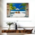 thumbnail image 3 of Elephant Stock Window To Maldives Shore Wall Art - Beach Canvas Canvas - 39" x 26", 3 of 8
