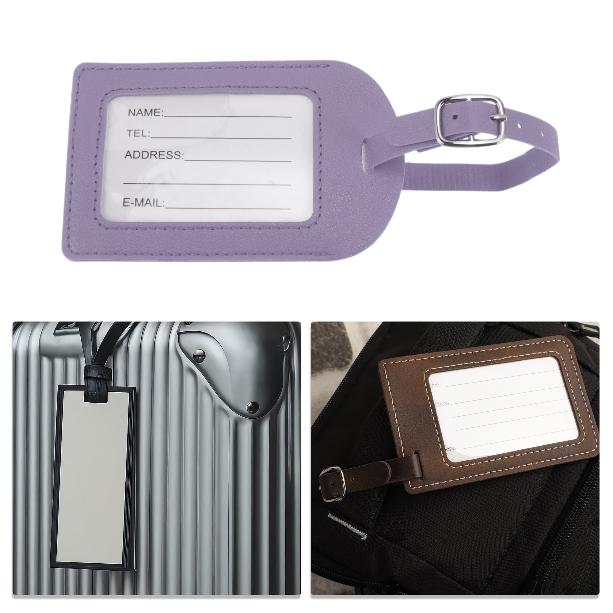 Unique Bargains 1 Pc Durable Luggage Tag for Travelling Purple