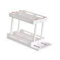 thumbnail image 1 of GUOOL Rotating and Pull Out Spice Rack Organizer for Spices Condiments Countertop white Double 15cm, 1 of 6
