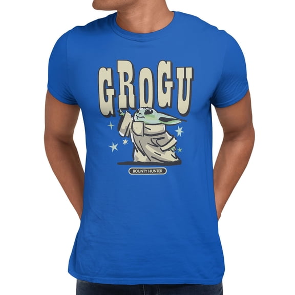 Star Wars The Mandalorian And Grogu Reach For The Bounty Men's T Shirt (Royal, S-XXXL)