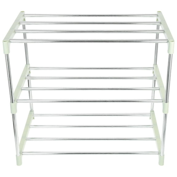 Leifggao Stainless Steel 3-tier Shoe Rack Shoe Shelf Storage Organizer for Closet Entryway