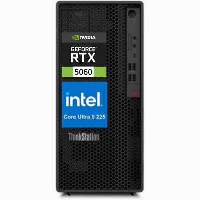 Lenovo ThinkStation P2 Business Workstation • 10-core Intel Core Ultra 5 225 4.9GHz,,NVIDIA GeForce RTX 5060,32GB DDR5 1TB SSD , Wi-Fi 7,Windows 11 Pro