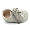 thumbnail image 4 of Bnwani Children Loafers Shoes Infant Newborn Leather Suede Shoes Baby Soft-Soled Sports New Shoes Gray Size 6-12 M, 4 of 9