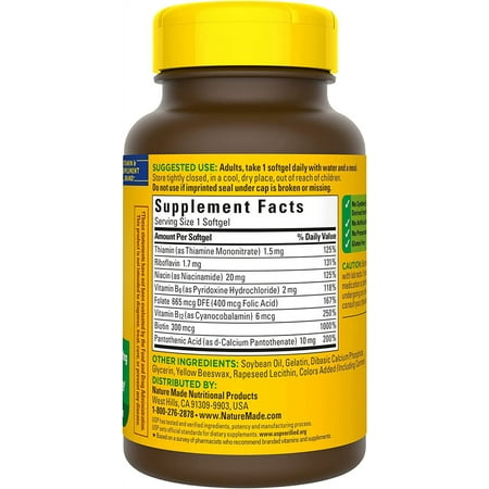 Nature Made Super B Energy Complex Softgels, 160 Count for Metabolic Health?