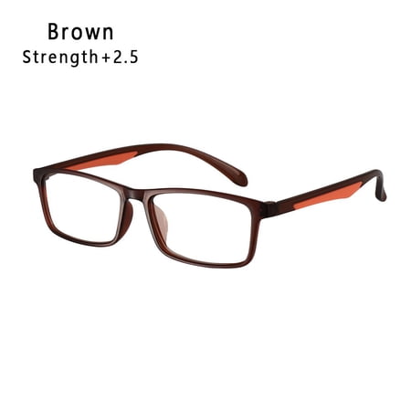 Unisex Women&Men Eyeglasses Reading Reading Glasses Magnifying Eyewear Presbyopia Eyeglasses Clear HD Lens BROWN STRENGTH 2.50
