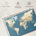 thumbnail image 6 of Elephant Stock World Map In Detail Wall Art - Horizontal Canvas Wall Art - Living Room Wall Decor - Education Canvas - Blue And Beige Decor - 24" x 16", 6 of 8
