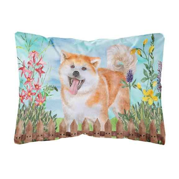 Akita Spring Canvas Fabric Decorative Pillow