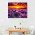 thumbnail image 2 of COMIO  Lavender Field Wall Art Purple Flower Canvas Picture Prints Sunrise Sunset Artwork Bathroom Bedroom Decor, 2 of 4