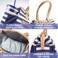 thumbnail image 4 of Fit + Fresh Lunch Bag For Women, Insulated, Leakproof, Container and Tumbler, Copley Navy Stripe, 4 of 6