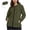 Army Green, variant on Only Moment Army Green Jackets for Women Packable Rain Jacket Crew Neck Long Sleeve Sherpa Fleece Retro Ethnic Print Fashion Casual Warm Coats S