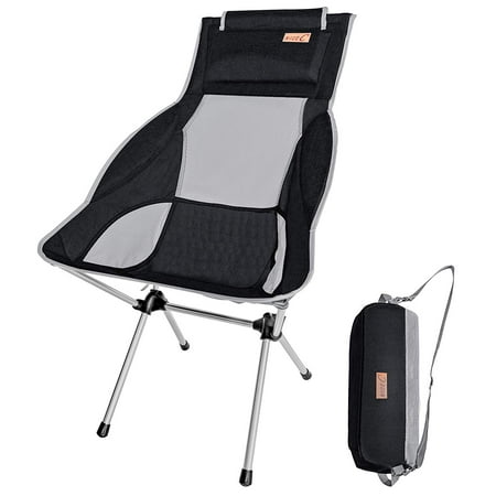 Nicec Ultralight High Back Folding Camping Chair With Headrest