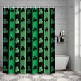 thumbnail image 6 of Bathroom Shower Curtain St. Patrick's Day Shamrock Waterproof Shower Curtains with Hooks, Green Black Stripe Theme Bath Curtains Bathtub Curtain Home Decor 36x72in, 6 of 9