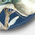 thumbnail image 2 of Designart 'Indigold Watercolor Flower I' Art Mural Circulaire en Métal Style Ferme, 2 of 3