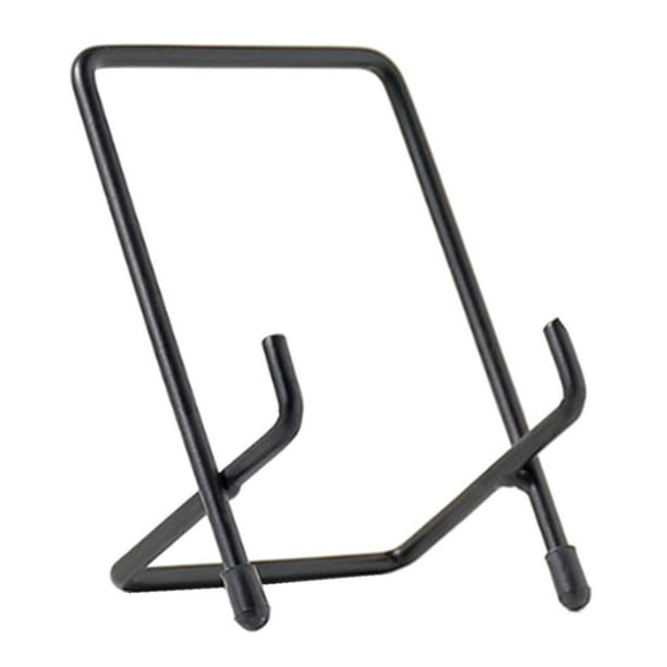1x Soporte de marco de imagen de hierro forjado Soporte de exhibición de placa Black_S Zulema soporte de exhibición de placa de caballete