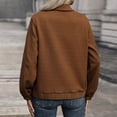 thumbnail image 4 of BangWanChi Womens Coats and Jackets Women's Winter Lapel Cardigan Jacket Retro Solid Color Long Sleeve Jacket, 4 of 5
