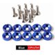 thumbnail image 1 of 1Set Billet Aluminum Fender Bumper Washer Bolt Engine Bay Screw Dress Up Kit JDM M6x20mm Bolts, 1 of 1