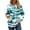 Light Blue, variant on Women's Oversized Winter Cute Floral Print Thin Hooded Sweatshirt Pullover with No Pocket for Trendy Fall Clothes