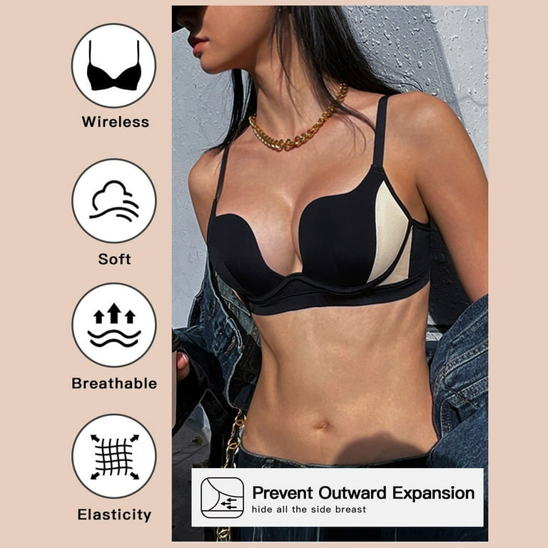 Women's Elegant Bras T Shirt Pad Wireless Cup Ultra-Thin Stretch Bra Comfy  Bralette Support Regular Everyday Basic Brasiere 