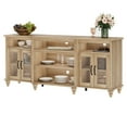 thumbnail image 3 of Oak Buffet Cabinet with 4 Glass Doors, Large Coffee Bar Tables with 9 Storages, 70 inch, 3 of 6