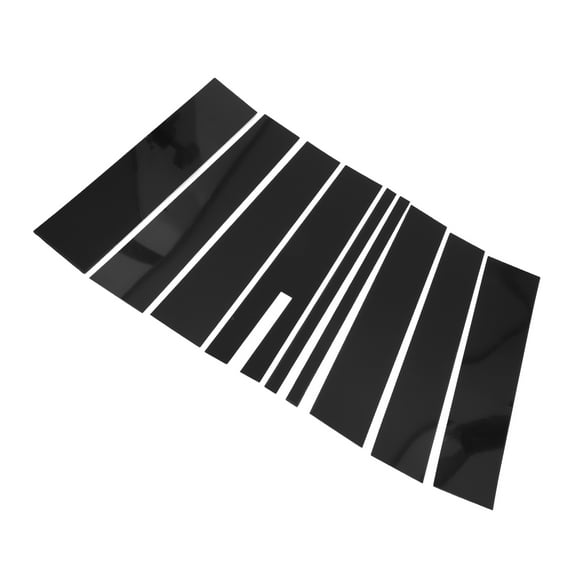 Unique Bargains 9 Pcs Door Pillar Window Trim for Ford Flex 2009-2015 Black