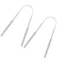 thumbnail image 2 of U Shaped Stainless Steel Tongue Scraper Bad Breath Removal Oral Health Protection Tongue Cleaner--, 2 of 5