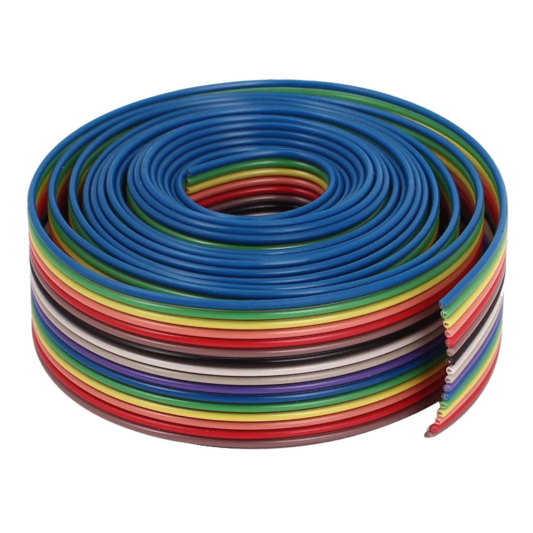 2M 6.6ft 40 Way 40 pin Flat Color Rainbow Ribbon IDC Cable Wire Rainbow Cable N 