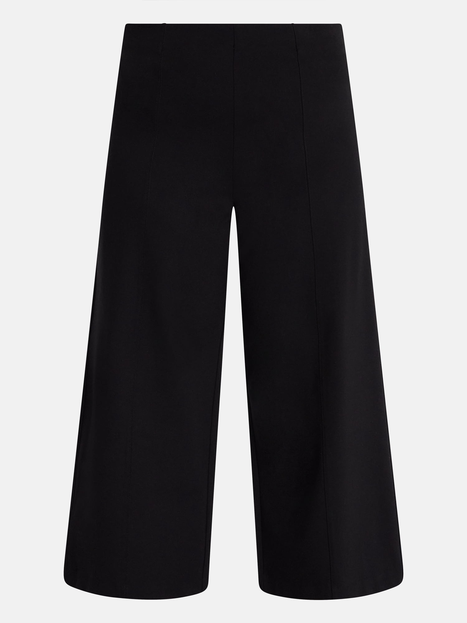 Terra & Sky Women's Plus Wide Leg Ankle Length Ponte Knit Pants, Sizes 0X - 5X
