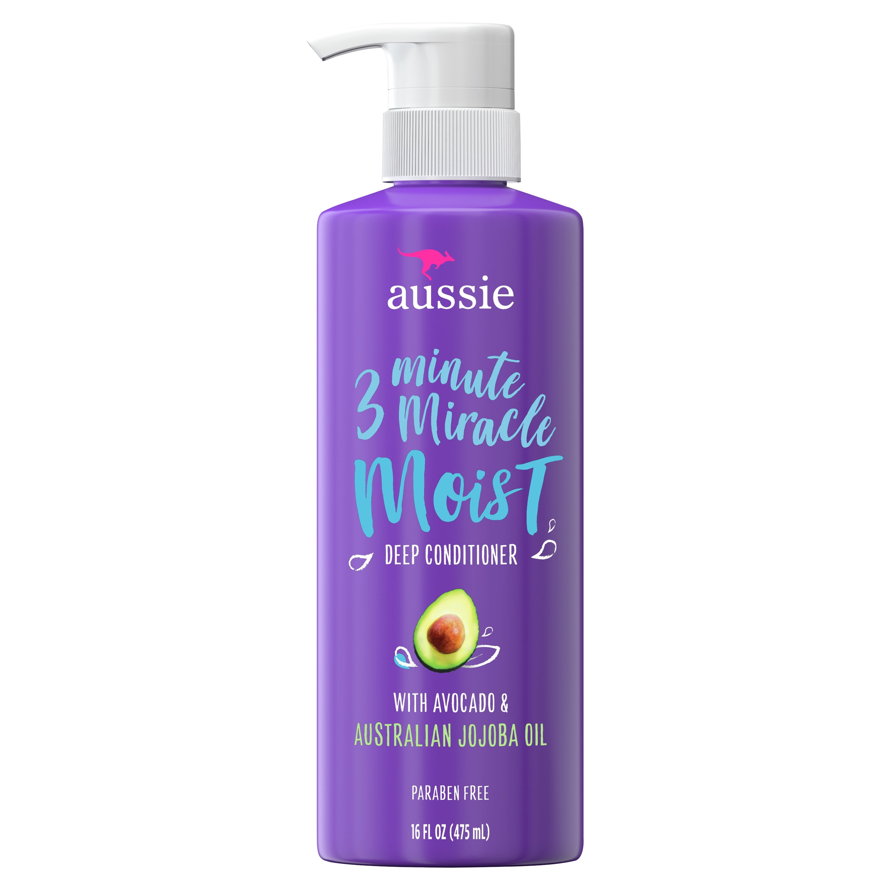 Aussie 3 Minute Miracle Moist Deep Conditioner, Paraben Free, 16 oz