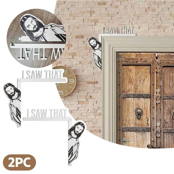 Liquidation! Charms de Sac Ymkly, Coin DIY Couture Créatives Décoration Maison Jésus Je Me Vais sur la Porte Logo Jésus Bois Décoration Maison Drôle 8.64 Po 6.69 Po, Décoration Maison