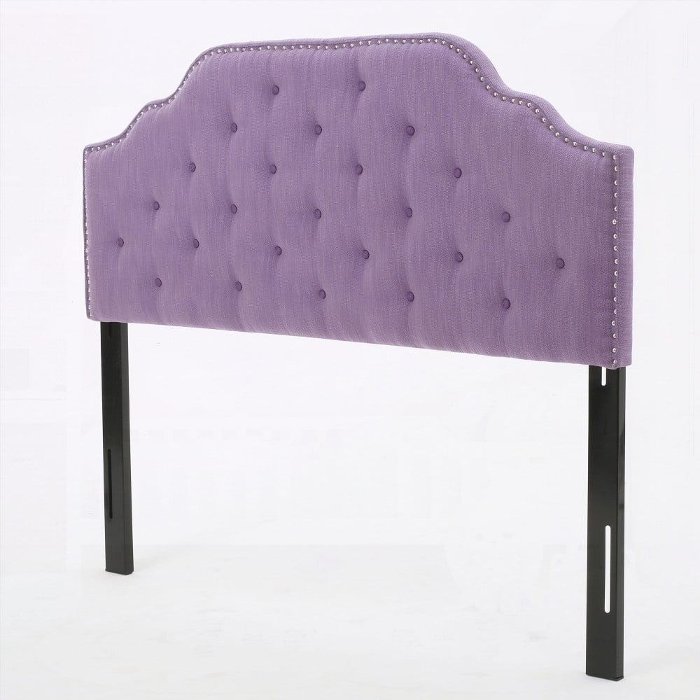 Tufted Headboard Queen Size - Solid Wood & Metal, Button Tufted Design