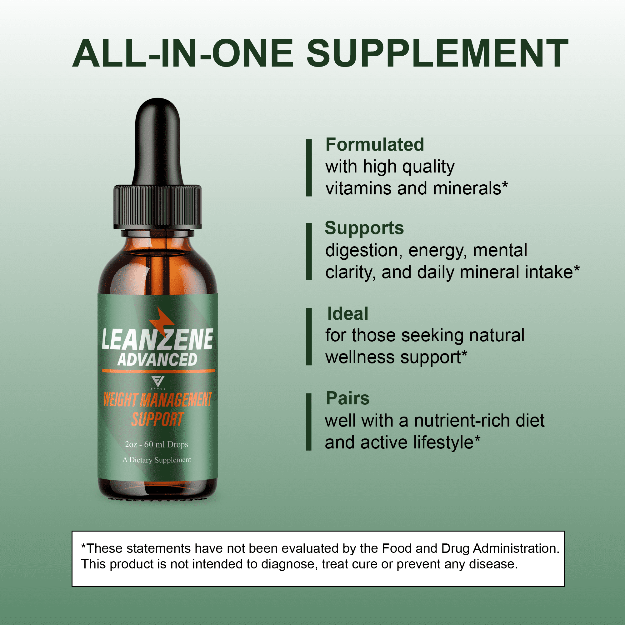 (3 Pack) Leanzene Weight Management Support, Leanzene Advanced Drops (6oz)
