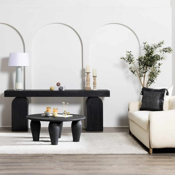 Hauteloom Neutral Collection Horsley Living Room, Bedroom Area Rug - Modern Abstract Striped Boho - Shaggy High Pile - Beige, Gray - 5'3" x 7'3"