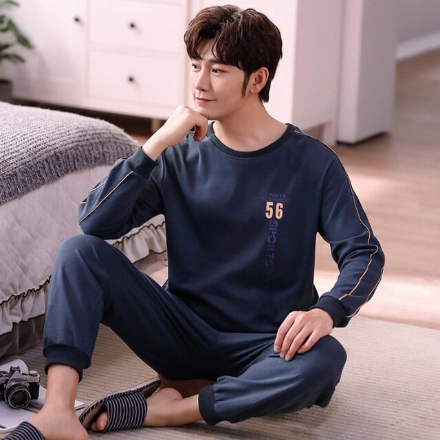 Mens long sleeve sleepwear sale