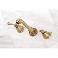 thumbnail image 2 of Kingston Brass KS7023BL English Country Two-Handle Wall Mount Roman Tub Faucet, Antique Brass, 2 of 6
