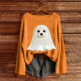 thumbnail image 2 of Halloween Sweatshirts for Women Oversized Sweatshirt Scoop Neck Tops Womens Long Sleeve Tops Fall Outfits Halloween Costumes Graphic Sweatshirts Pullover Cute Sweatshirts Trendy, 2 of 3