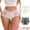 Black, Beige, White, variant on DARING DIVA Women's High-Waisted Extended Crotch Panties 3 Pcs L Yellow, White, Gray
