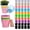 50pcs-multicolor, variant on 50 Pack 4 Inch Plant Pots Bulk Small Plastic Planters Pots with Drainage Holes Flower Pot for Succulent, Cactus, Herb, African Violet (50pcs-Multicolor, 4Inches)