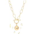 thumbnail image 1 of Collier Pendentif en Or 18K Médaillon Paperclip Chian Ras du Cou Superposition Bijoux pour Femmes Filles (Style 2), 1 of 4
