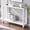 White, variant on Leumius Glass Entryway Table, 2-Tier Entry Way Console Entrance Table, 41"L Narrow Sofa Table with Shelves for Hallway, Entryway, Living Room, Foyer, Corridor and Office Black