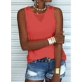 thumbnail image 2 of Langwyqu Summer Sleeveless Lace Stitching Women Tank Tops Cami Shirt, 2 of 5