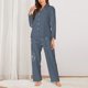 thumbnail image 2 of Balery White Dandelion Conjunto de Pijama con Estampado para Mujer, Conjunto de Dos Piezas con Manga Larga, Ropa de Dormir Suave con Bolsillos, Pijamas Cómodos-Large, 2 of 7