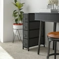 thumbnail image 2 of Flash Furniture Harris 4-Drawer Dresser Storage Tower with Wood Top, Black, 2 of 11