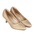 thumbnail image 3 of LuckLilac Women's Pumps 2.1inch Shoes Slip-Resistant Dress Shoes, Low Kitten Heel, Pointy Toe, Gold,9.5M, 3 of 5
