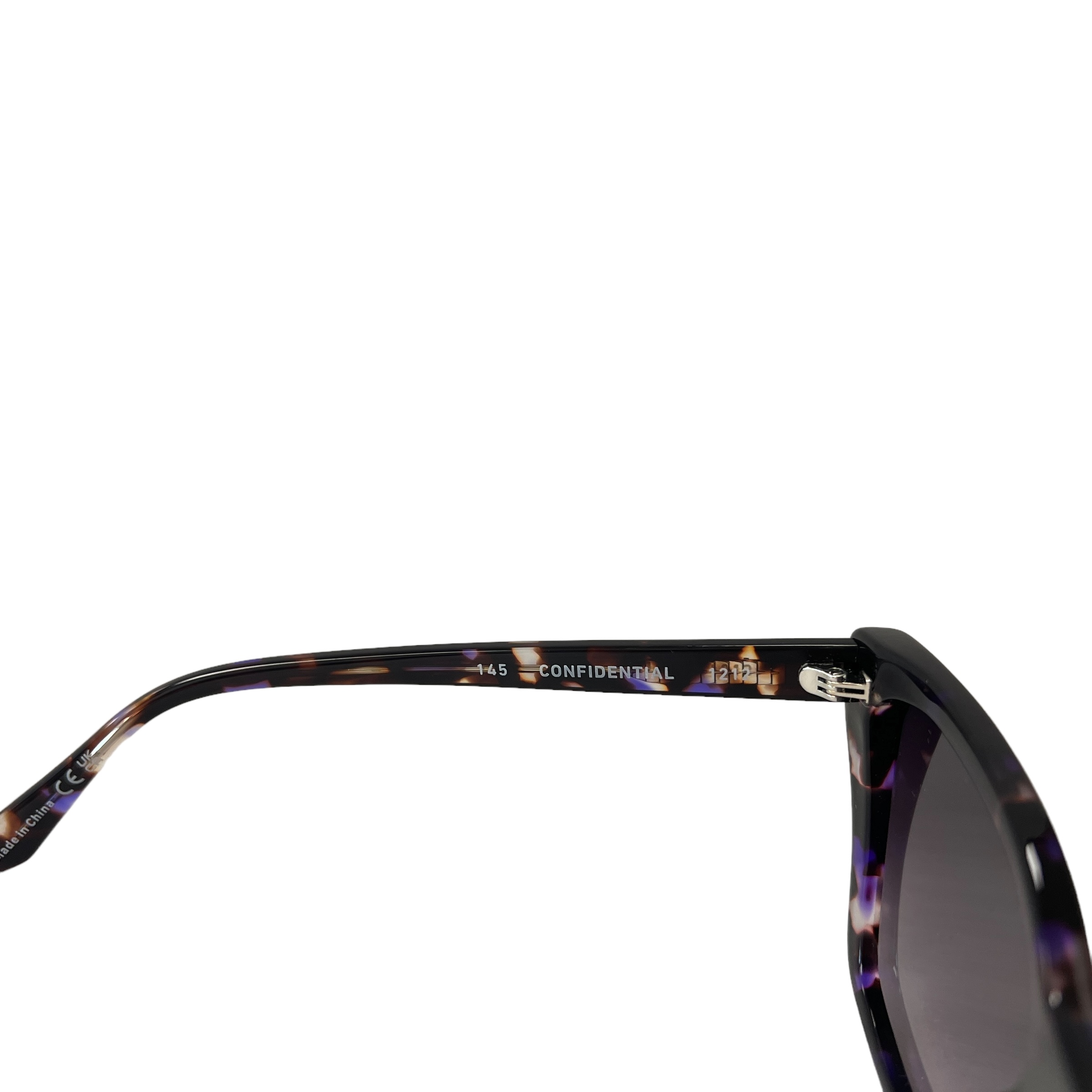 Quay Australia Cat-Eye Shield Sunglasses - Gradient Purple Black Quay Australia Purple Rectangle Sunglasses with Dark Lenses main image 3