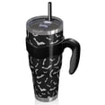 thumbnail image 2 of 40oz Tumbler,Black Halloween Bats with White Insulated Tumblers with Removable Handle,Stainless Steel Double Vacuum Coffee Tumbler Cup with Straw for Home,Office,Travel,Party, 2 of 5
