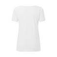 thumbnail image 6 of SHITINN Women Summer Casual Solid Color Shirt V Neck Short Sleeved T Shirt Top Hollowed Out Top Short Sleeve Womens Tops Summer Clothes Women's T Shirts, 6 of 6