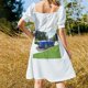 thumbnail image 5 of Vestido de verano de manga corta con música para mujer, vestido de fiesta., 5 of 7