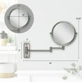thumbnail image 3 of Zadro Wall Mounted Makeup Mirrors with Magnification & Folding Arm, 3 of 8